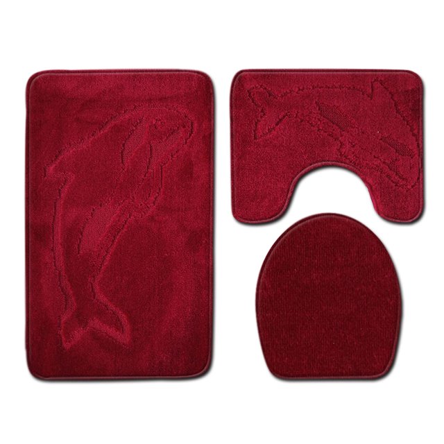 kurtrusly 3pcs Absorbent Bathroom Mat Set For Luxurious Bathing Experience Anti-slip PJ210922-A012 1Set