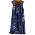 thumbnail image 4 of Mode Grande Taille Robe Femmes Sleevelss Dentelle Robe Imprimée en Vrac Casual Été Robe, 4 of 5