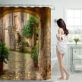 thumbnail image 2 of Shower Curtain 70x70 Inch With 12 Plastic Hooks Waterproof Shower Curtain Bathroom Heavy Side Shower Curtain Machine Washable Quick Dry, 2 of 6