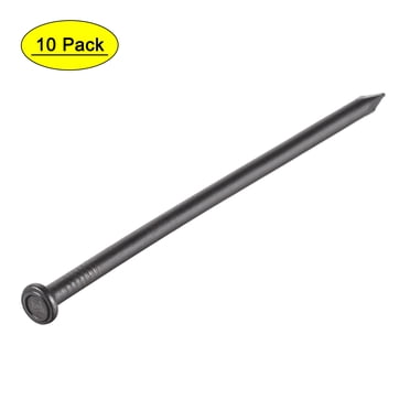 Unique Bargains Clous de Quincaillerie Pointe en Acier au Carbone Clou de Ciment Mural 100 mm 3,9 Po Noir 10 Pcs