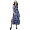 thumbnail image 1 of Moomaya Robe Longue Imprimée pour Femmes, Fente avant, Aguichant, Sans Manches, en Rayonne, Robe de Mariage, 1 of 4