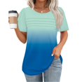thumbnail image 1 of TNDBKQWR T-Shirts Pas Chers pour Femmes Hauts d'Été pour Dames Chemisiers pour Femmes T-Shirts à Col Rond pour Femmes Haut Mignon Hauts d'Entraînement pour Femmes, Multicolore-7, P, 1 of 5
