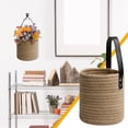thumbnail image 2 of Feltree Handwoven Wall-Mounted Hanging Basket Planter - Faux Rattan Decor for Plants, Storage and Home Garden, 7 Inch, 2 of 8