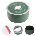 thumbnail image 4 of 1Pc Ceramic Lunch Box with Lid for Meal Storage 13x13cm Green Microwavable Refrigeratable, 4 of 9