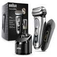 thumbnail image 1 of Braun Series 9 Pro 9477cc Rechargeable Wet & Dry Men’s Electric Shaver with PowerCase, Clean & Charge Station, 1 of 9