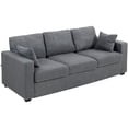 thumbnail image 1 of HOMCOM 3 Seater Sofa with Deep Seat, Modern Upholstered Couch, Dark Grey, 1 of 10
