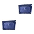 thumbnail image 1 of Dalazy Practical Office Supplies Stylish Zippered Document Pouch Storing Files Navy Blue 2Set, 1 of 6
