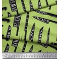 thumbnail image 2 of Soimoi Green polyester Crepe Fabric Text & Knife Kitchen Printed Fabric 1 Yard 42 Inch Wide, 2 of 3