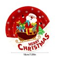 thumbnail image 2 of Santa Claus Themed Disposable Round Paper Plates for Festive Holiday Table Settings, 2 of 6