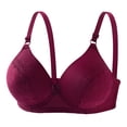 thumbnail image 1 of WRKEKC Wireless Back Closure Bra Textured Design Breathable Comfort Support Lightweight T-Shirt Bra for Women Everyday Wear, 1 of 4