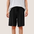 thumbnail image 2 of Yuyuzo Mens Shorts Casual Drawstring Elastic Waist Short Summer Loose Fitted Beach Shorts with Pockets, 2 of 7