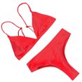 thumbnail image 3 of EGNMCR Bikini Set Fashion Women Solid And Printed Swimwear Bikini Split Swimsuit Set, 3 of 3