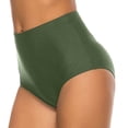 thumbnail image 4 of Kcodviy Running Women Beach Briefs Swim Suits with Shorts Waist High Swim Bottom Two Cute Swimsuits for Women Plus Size Shorts for Shorts Bikini Bottoms Shorts Ruched Swimwears Tankinis Set, 4 of 8