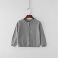 thumbnail image 2 of aohooy Girls Long Sleeve Cardigan Sweater Todder Infant Open Front Button Closure Knitted Cable Cardigans Tops 6M-5Y Gray,120, 2 of 4