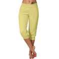 thumbnail image 2 of AherBiu Capri Pants for Women Low Rise Joggers High Waisted Comfy Loose Summer Capri Sweatpants with Pockets, 2 of 7