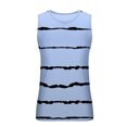 thumbnail image 4 of IROINID Hommes Chemises Sans Manches, Hommes Occasionnels Mode Gradation Impression à Rayures Pull Col Rond Débardeurs de Sport, 4 of 4
