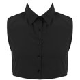 thumbnail image 1 of LiiYii Men's Simple Solid Color Dickey Fake Collar Detachable Shirt Dickey Collar Half Shirts False Collars Black 41, 1 of 9