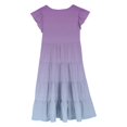 thumbnail image 5 of FhsagQ Robes Filles Été Dégradé Col Rond Manches Volantées Ligne à Étages Robe Décontractée Respirante Confortable Robe Ludique pour Enfants Tout-Petits Fête d'Anniversaire Tenue Quotidienne Violet 8-9 Ans, 5 of 5
