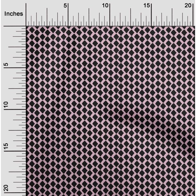 oneOone Polyester Lycra Fabric Diamond Block Printed Craft Fabric BTY 56 Inch Wide
