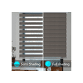 thumbnail image 2 of WYMO Zebra Blinds 73 x 64 INCH - Sheer Horizontal Blinds and Shades for Daytime and Nighttime - Light Filtering Roller Shades for Windows - Dark Grey - Manual Control Stick, 2 of 7