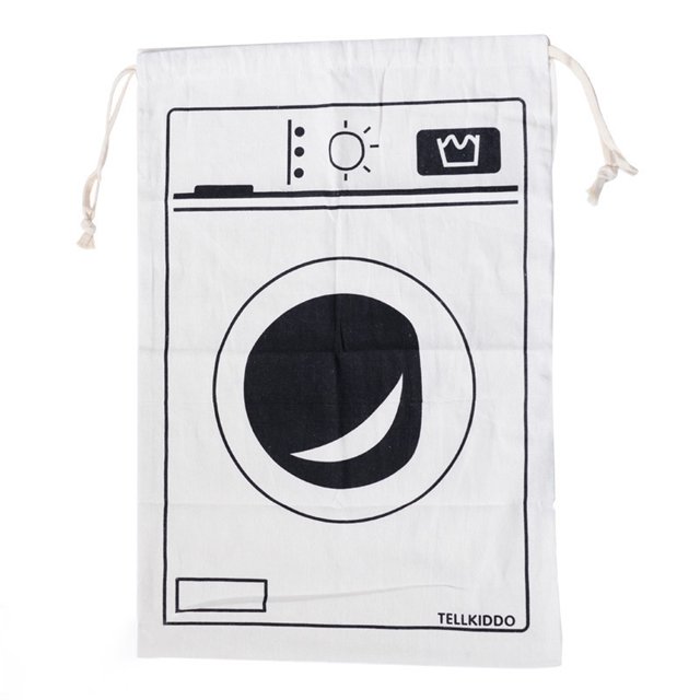 QualitChoice Portable Cotton Linen Drawstring Closure Bag Bedroom Large Capacity Pouch Sundries Luggage Cargo Laundry Organizer Type 2 1 Pc