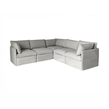 Patioflare Lanai Modular L-Shape Patio Sofa Set, Grey