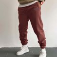 thumbnail image 2 of WEAIXIMIUNG Pantalon Noir Homme Coupe Ajustée Fuselé Hommes Automne et Hiver Mode High Street Loisirs Ample Sports Plein Air Course Chandail Pantalon Pantalon Pantalon, 2 of 4
