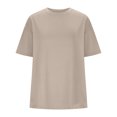 thumbnail image 4 of CEHVOM Nouveau Haut Ample à Manches Courtes en Coton Col Rond pour Femmes en Liquidation, 4 of 6