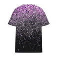 thumbnail image 4 of Blouses pour Femmes, Hauts Grande Taille pour Femmes Blouse à Col en V Blouse Décontractée Ample d'Été à Manches Courtes, 4 of 5