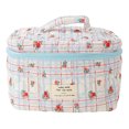 thumbnail image 2 of Homerr Floral Print Cosmetic Bag Cotton Makeup Pouch Floral Print Quilted Makeup Bag Large Capacity, Zipper Closure, Soft Handle, 2 of 7