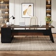 thumbnail image 2 of Tribesigns L-Shaped Executive Desk, 78" Modern Office Desk with Drawers and Lateral File Cabinet, 2 of 5