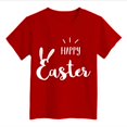 thumbnail image 4 of MIASHUI T-Shirt à Manches Courtes pour Filles Joyeuses Pâques T-Shirt Garçons Tee Confortable, Rouge, 6-7 Ans, 4 of 4