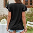 thumbnail image 4 of Birdeem Mode Femmes Été Col en V Uni Manches Courtes Aguichant Haut Blouse, 4 of 6