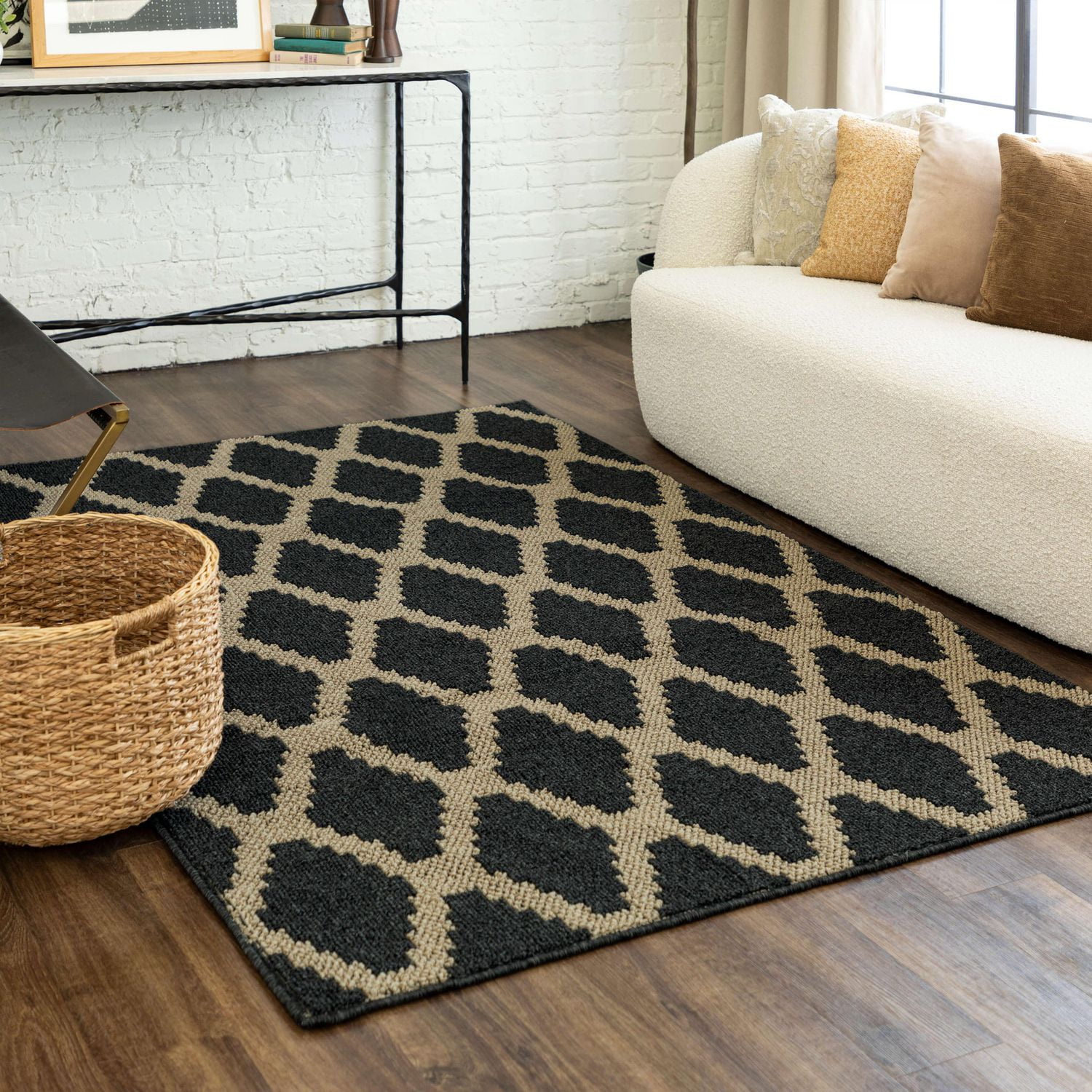 Mohawk Home - Tapis touffeté en polyester à motif de losanges, praline/havane