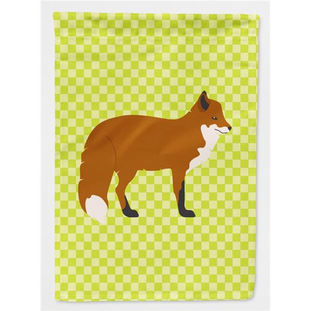 Carolines Treasures BB7702CHF Red Fox Drapeau Vert Maison en Toile