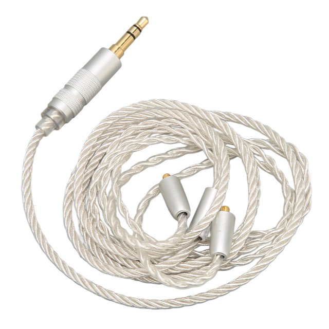 Replacement Earphone Cable, Earphone Cord 3.5mm Sound Jack MMCX HiFi Upgrade 4 Core 3.9ft Length For SE215 For UM PRO10 For AM PRO10