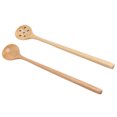 thumbnail image 1 of Wooden Soup Spoon, Beech Wood Wooden Spoon 2 Pcs  For Serving, 1 of 8