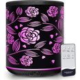 thumbnail image 1 of Essential Oil Diffuser, 400ml Metal Aroma Diffuser with Remote, Ultrasonic Aromatherapy Oil Diffuser, Small Air Humidifier Vaporizer Diffuseur D'huile Essentiel with Timer, 7 LED Light (Rose Iron), 1 of 7