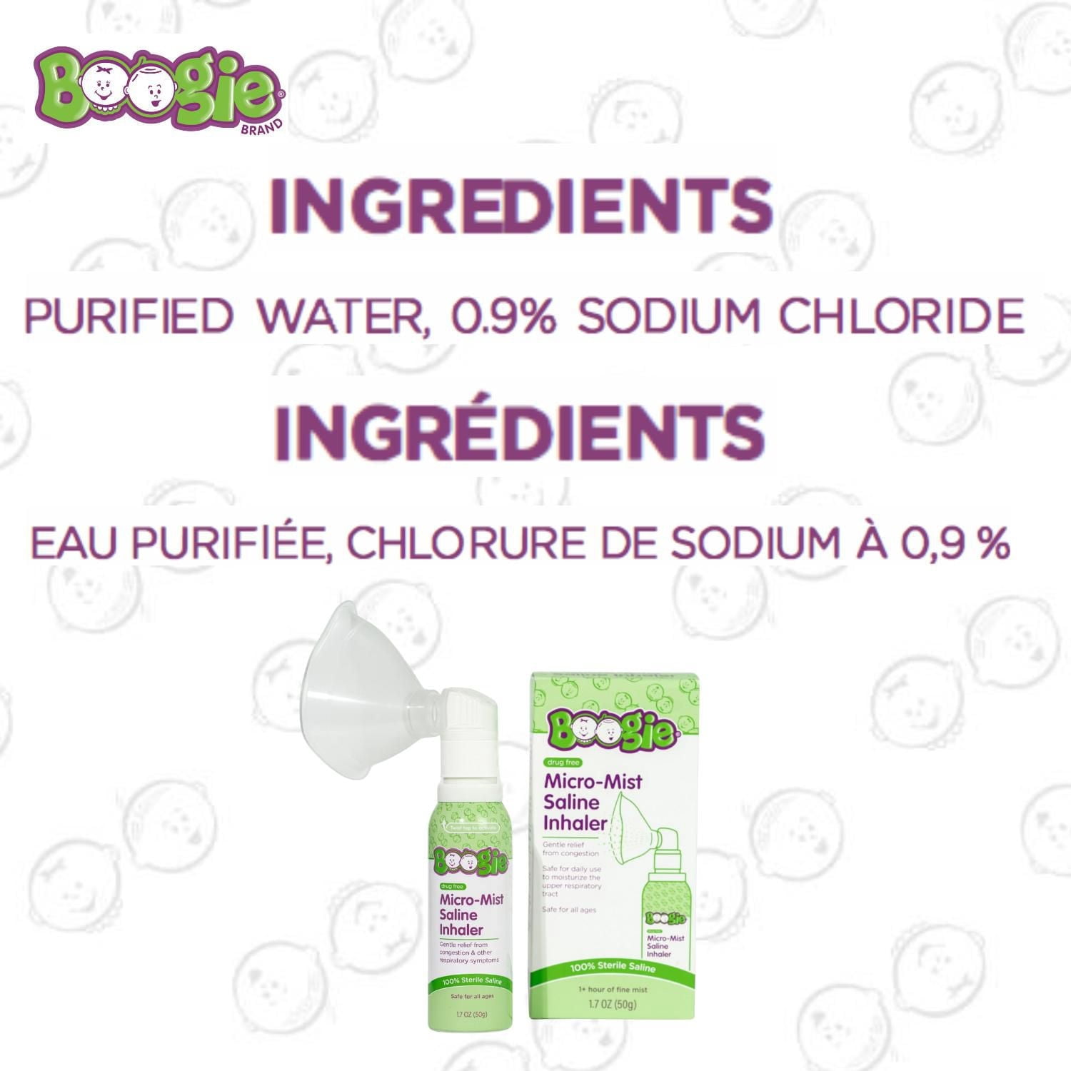 Boogie Bebe Micro Mist Saline Inhalateur 50g