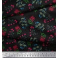 thumbnail image 2 of Soimoi Toile de Popeline de Coton Feuilles & Fleurs Roses Imprimé Floral par Yard 56 Pouces de Large, 2 of 3