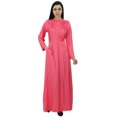 thumbnail image 1 of Bimba Robe Jilbab Unie à Manches Longues pour Femme, Col Mandarin, avec Poches, 1 of 6
