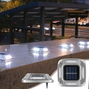 Kctiaxy Solar Light Solar Ground Lights Outdoor with LED Lamp Beads Disk Lights Garden Lights Solar Powered In-Ground Outdoor Landscapes Lighting Kitchen Appliances
