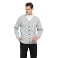 thumbnail image 4 of TOPTIE Men's Sweater Cardigan Casual Fit V-Neck Cotton-Gray-S, 4 of 8
