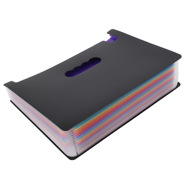 Portable Accordion File Folder Organizer, Alphabetical A-Z Colored