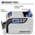 thumbnail image 4 of Money Tech Professional Polymer & Paper Multi-Currency Bill Cash Counter. Canadian Plastic & USD Banknote Counting Machine with Counterfeit Detection and 2 LCD Screens, 4 of 6