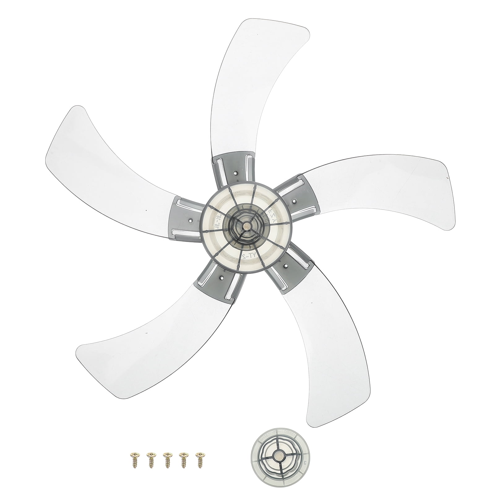 Shisuyan 18 Inch Plastic Fan 5 Leaves Blades Replacement Standing Universal Electric Leaf For Pedestal Fan Table Grey