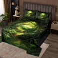 thumbnail image 2 of Erosebridal Mystic Jungle Coverlet Set Queen, Green Tree Bedding Set, Fairy Tale Decor 3 Pieces, 2 of 5