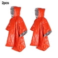 thumbnail image 1 of Lot de 2 Ponchos Imperméables Thermiques d'Extérieur Couverture de Survie contre le Froid Extrême Orange (120*100 cm), 1 of 9