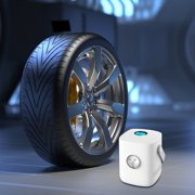 COFEST Intelligent Digital Display Car Charging Portable Pump with Light Pump Electric Tire Inflator Pump White