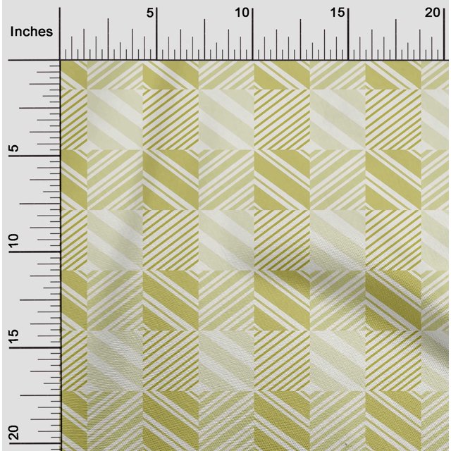 oneOone Georgette Viscose Fabric Stripe Geometric Print Sewing Fabric BTY 42 Inch Wide